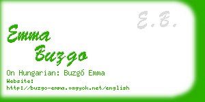 emma buzgo business card