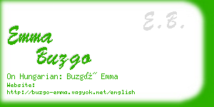 emma buzgo business card